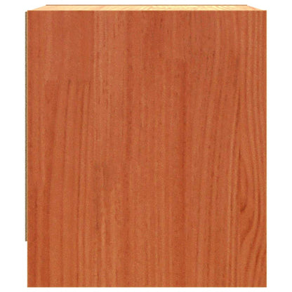 Noční Stolky Voskově Hnědá 40 X 30.5 X 35.5 Cm Borovicové Dřevo