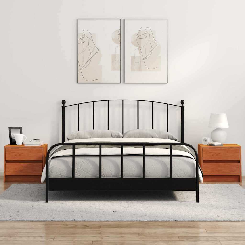Noční Stolky 2 Pcs Voskově Hnědá 40 X 30.5 X 35.5 Cm