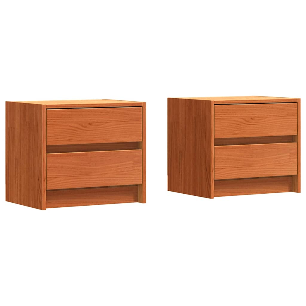 Noční Stolky 2 Pcs Voskově Hnědá 40 X 30.5 X 35.5 Cm