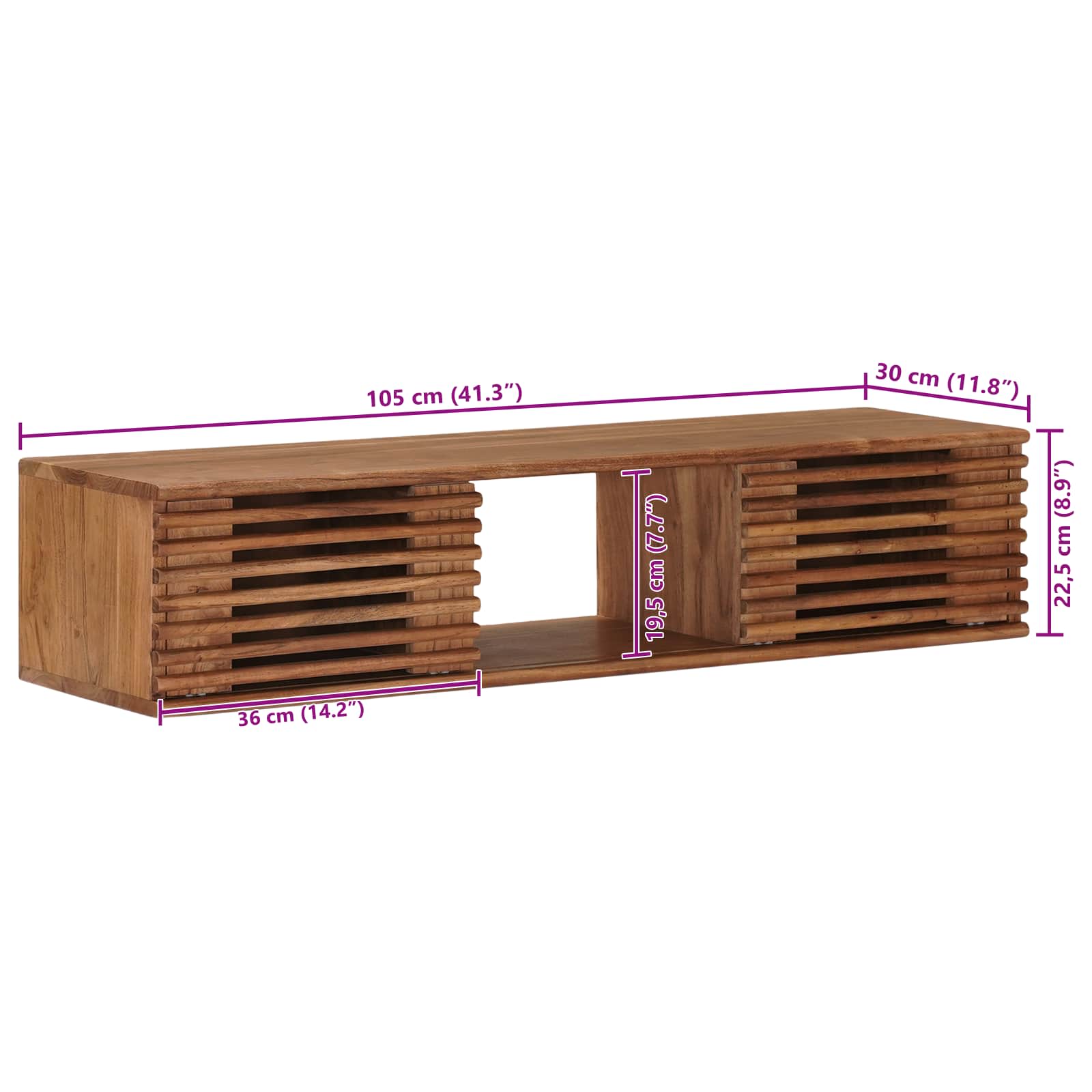 Televizní Skříň S Úložištěm Přírodní 105 X 30 X 22,5 Cm