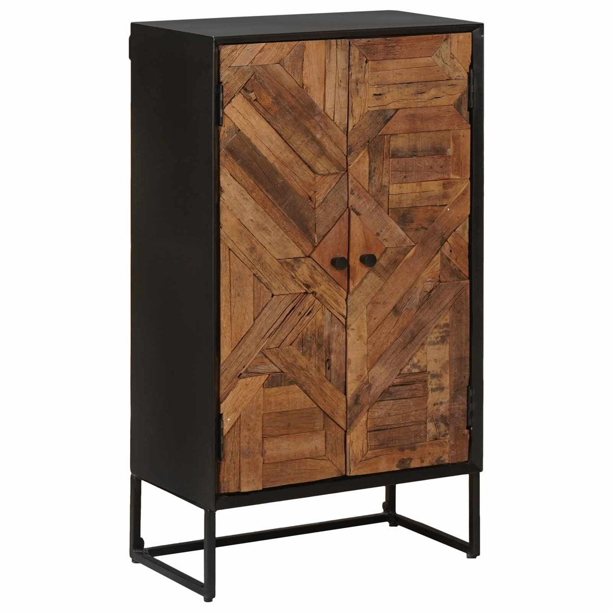 Vysoký Bufet 53 X 30 X 95 Cm Masivní Dřevěné A Zpracované Dřevo
