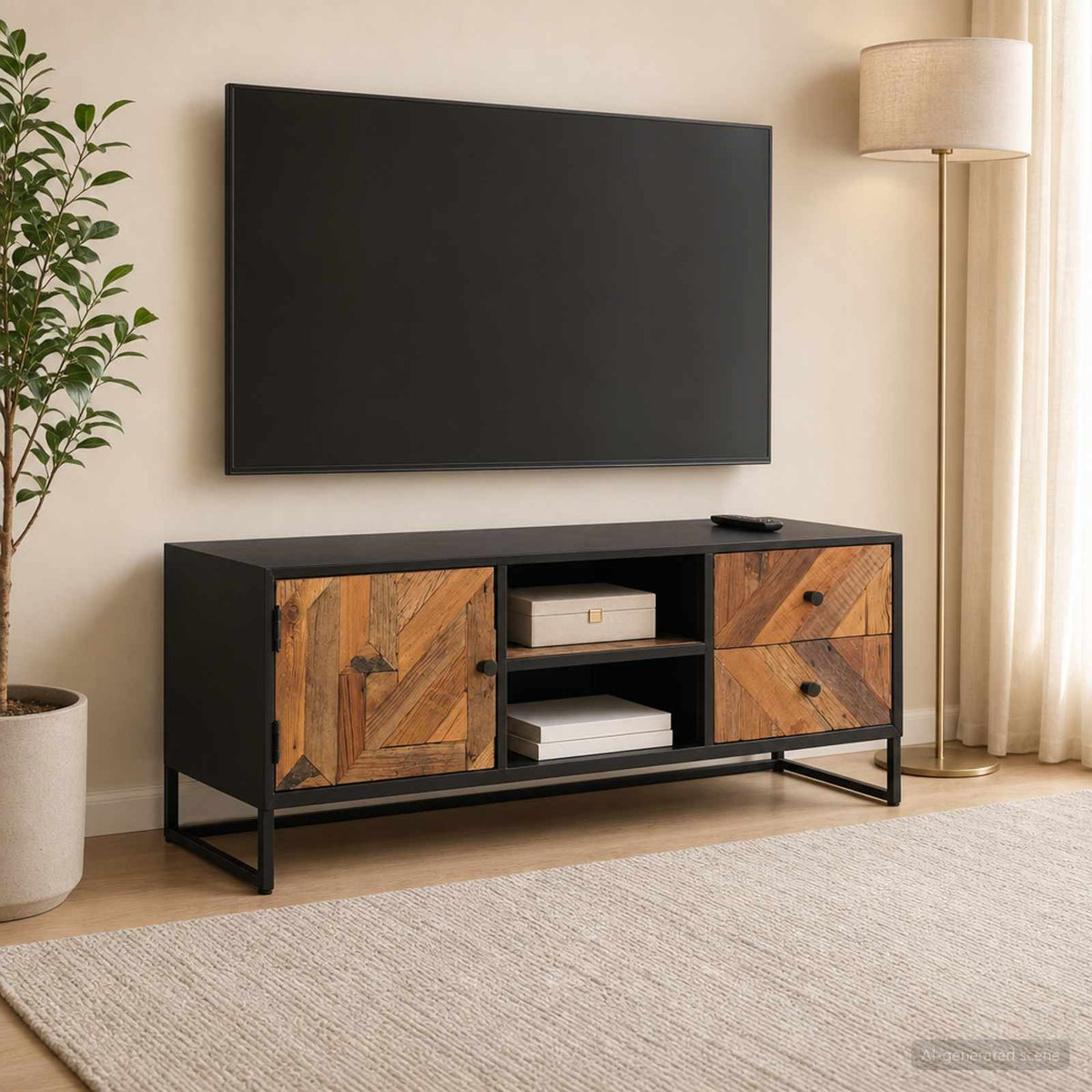 Televizní Skříň Se Zásuvkou S Úložištěm 105 X 30 X 40 Cm