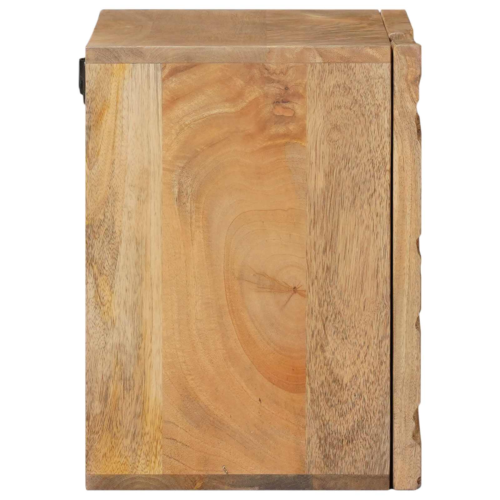 Ručně Vyrobená Noční Skříňka Třešňově Hnědá 40X30X40 Cm
