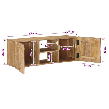 Nástěnná Skříň Na Tv S Policí S Úložištěm 100 X 30 X 35 Cm