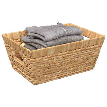 Úložné Koše 2 Ks Vodní Hyacint 38 X 28 X 15 Cm Přírodní