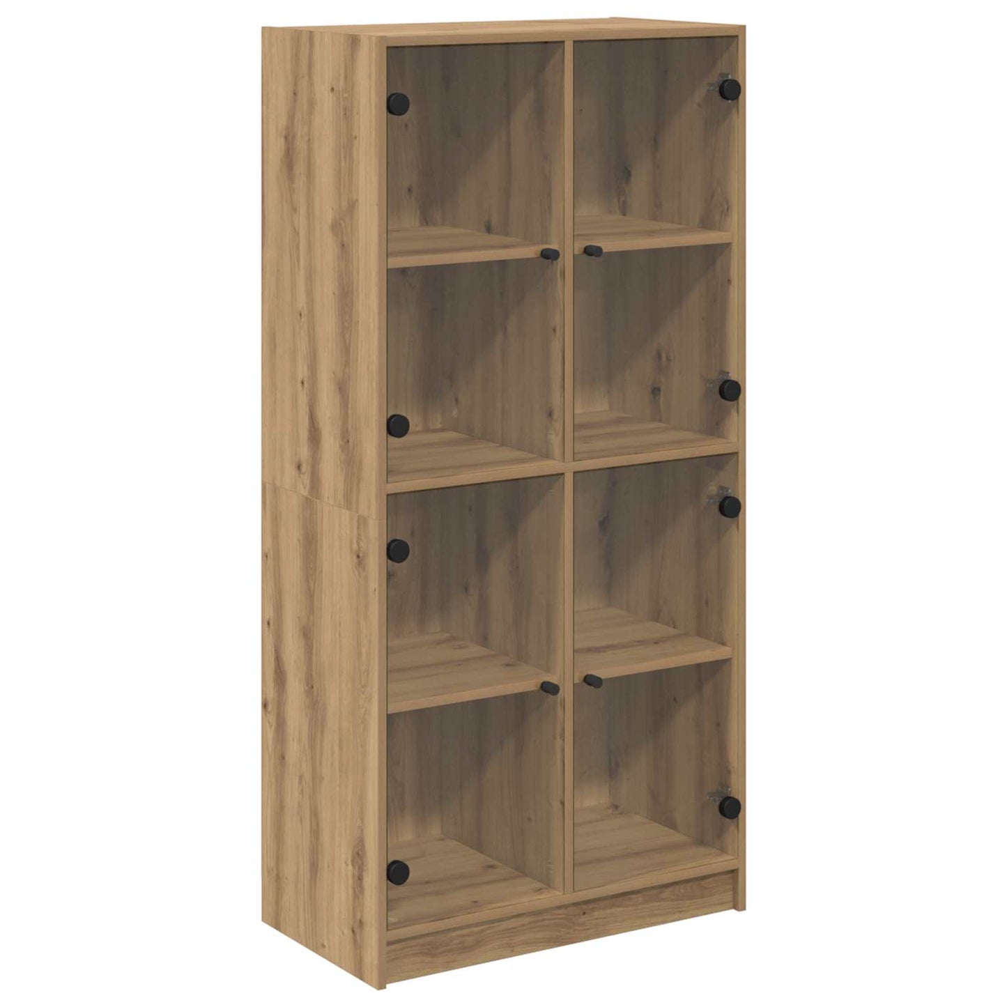 Vysoký Bufet Artisanový Dub 68 X 37 X 142 Cm Kompozitní Dřevo