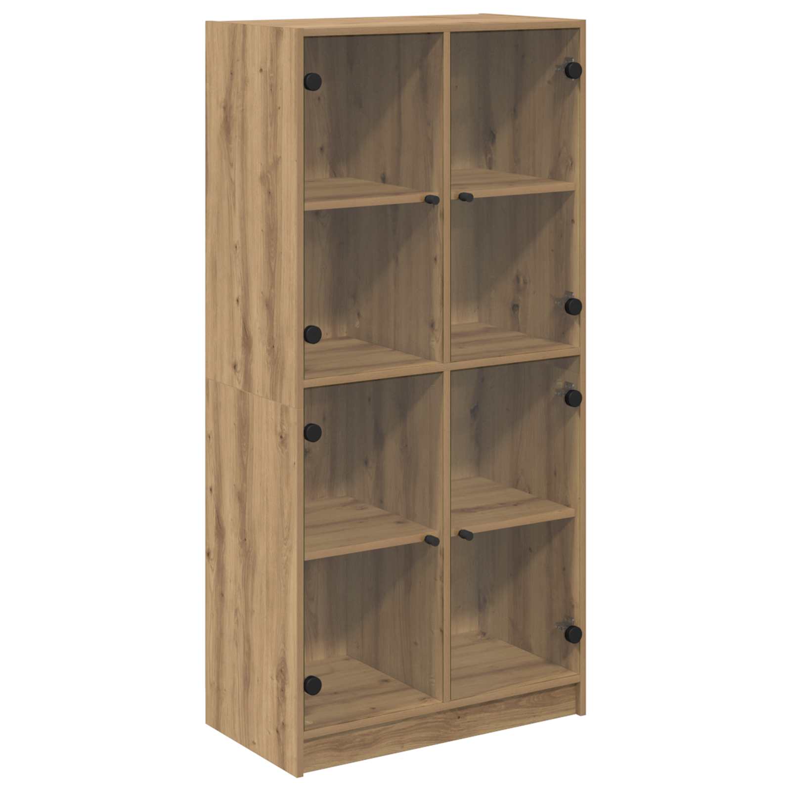 Vysoký Bufet Artisanový Dub 68 X 37 X 142 Cm Kompozitní Dřevo