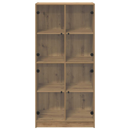 Vysoký Bufet Artisanový Dub 68 X 37 X 142 Cm Kompozitní Dřevo