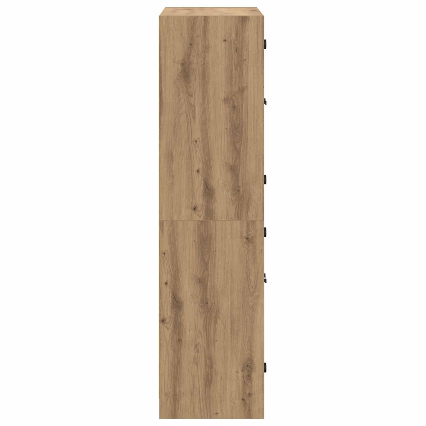 Vysoký Bufet Artisanový Dub 68 X 37 X 142 Cm Kompozitní Dřevo