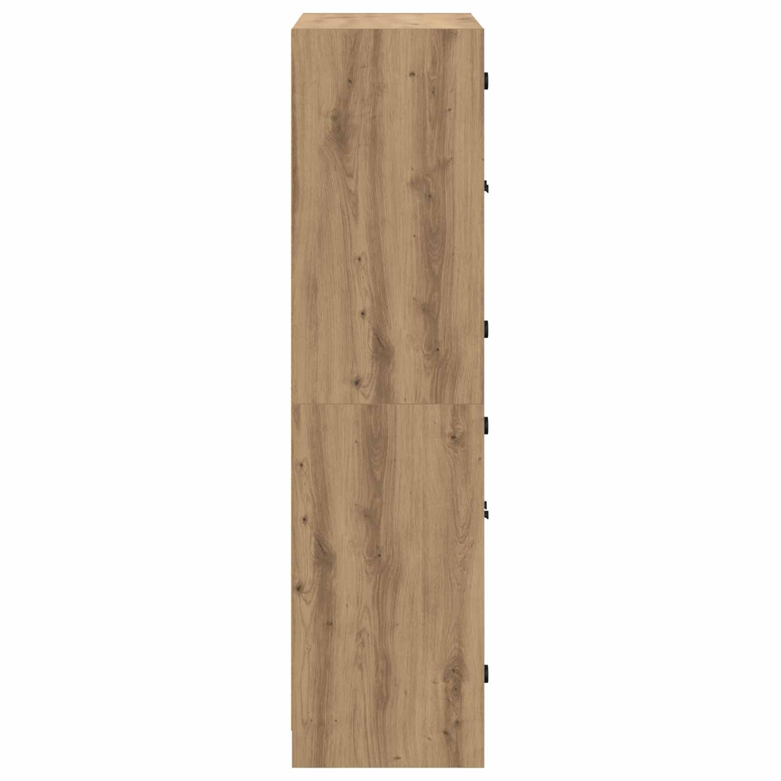 Vysoký Bufet Artisanový Dub 68 X 37 X 142 Cm Kompozitní Dřevo