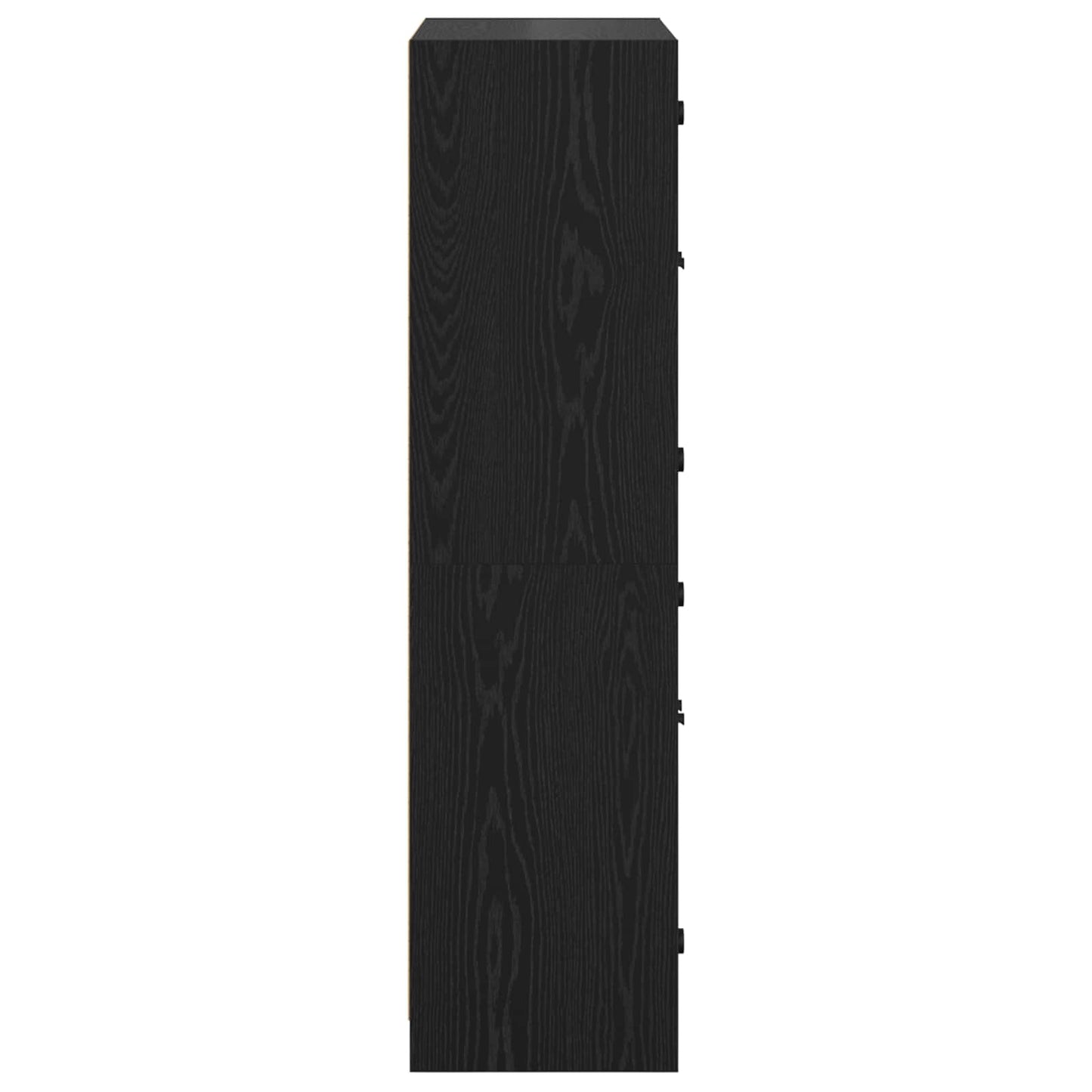 Vysoký Bufet Černý Dub 68 X 37 X 142 Cm Kompozitní Dřevo