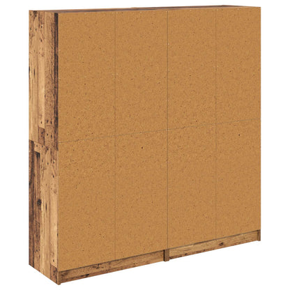 Vysoký Bufet 2 Ks Staré Dřevo 68 X 37 X 142 Cm Kompozitní Dřevo