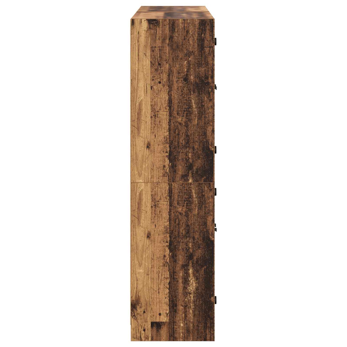 Vysoký Bufet 2 Ks Staré Dřevo 68 X 37 X 142 Cm Kompozitní Dřevo
