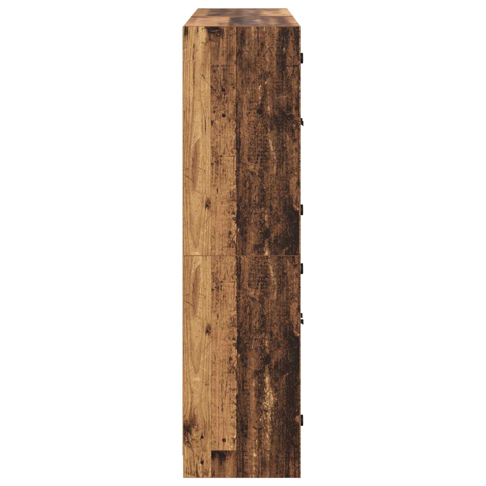 Vysoký Bufet 2 Ks Staré Dřevo 68 X 37 X 142 Cm Kompozitní Dřevo