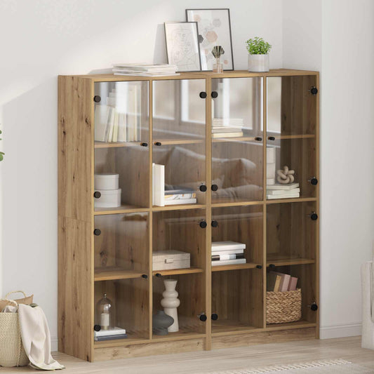 Vysoký Bufet 2 Ks Artisanový Dub 68 X 37 X 142 Cm