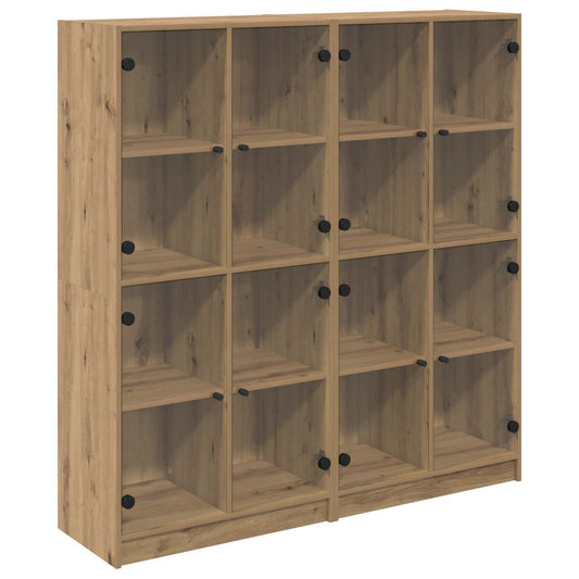 Vysoký Bufet 2 Ks Artisanový Dub 68 X 37 X 142 Cm