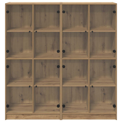 Vysoký Bufet 2 Ks Artisanový Dub 68 X 37 X 142 Cm