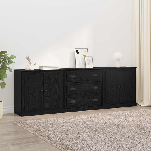 Konzole 3 Ks Černý Dub 210 X 35,5 X 67,5 Cm Kompozitní Dřevo