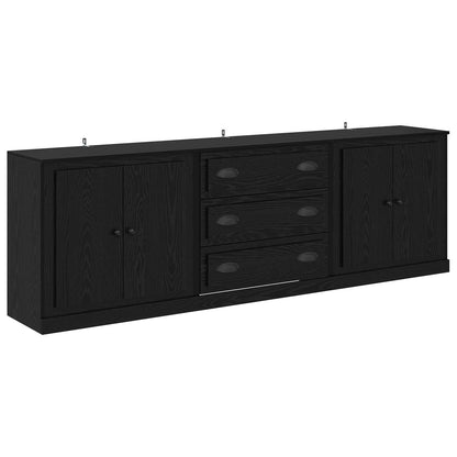 Konzole 3 Ks Černý Dub 210 X 35,5 X 67,5 Cm Kompozitní Dřevo