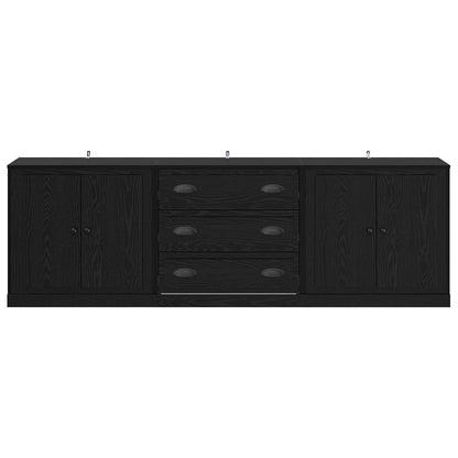 Konzole 3 Ks Černý Dub 210 X 35,5 X 67,5 Cm Kompozitní Dřevo