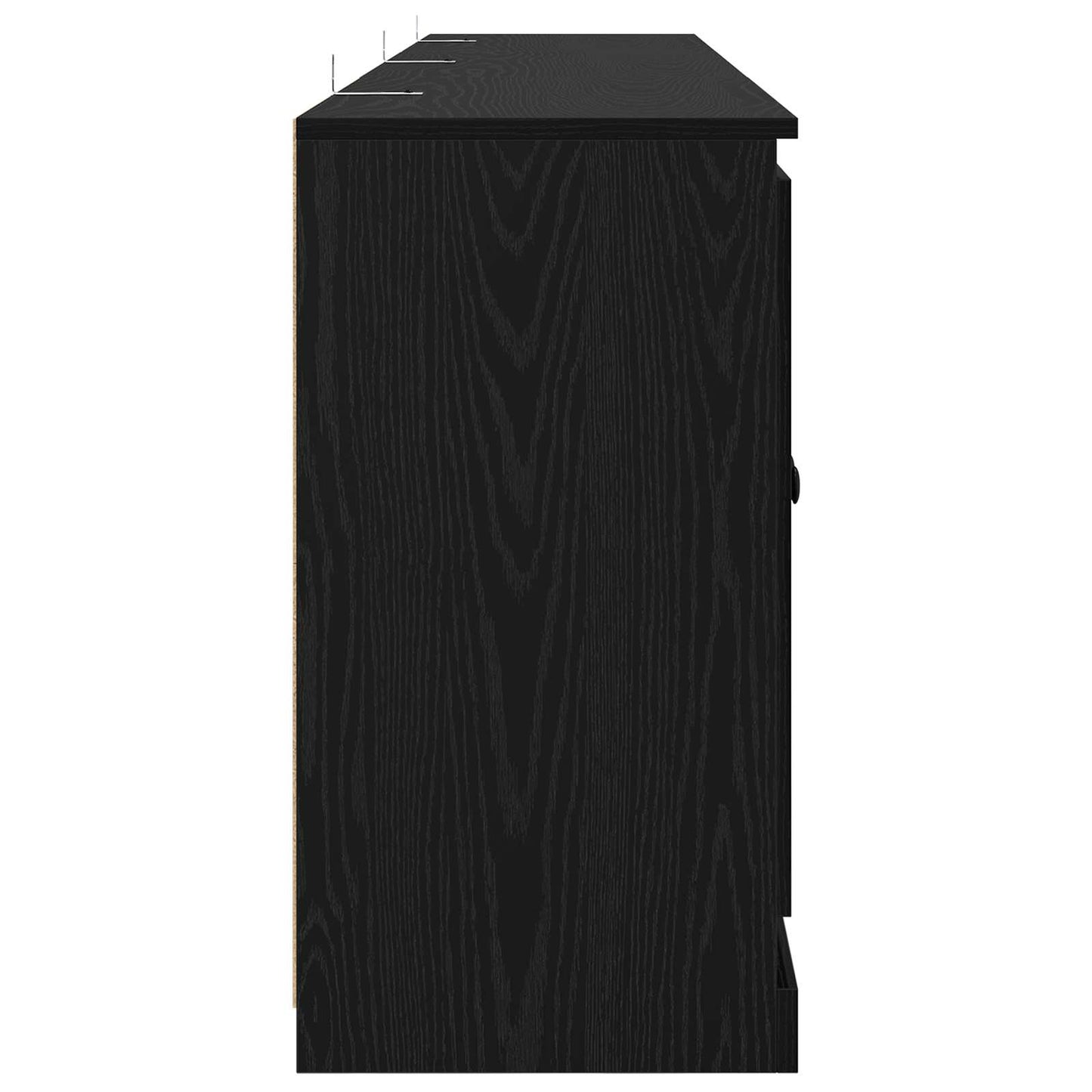 Konzole 3 Ks Černý Dub 210 X 35,5 X 67,5 Cm Kompozitní Dřevo