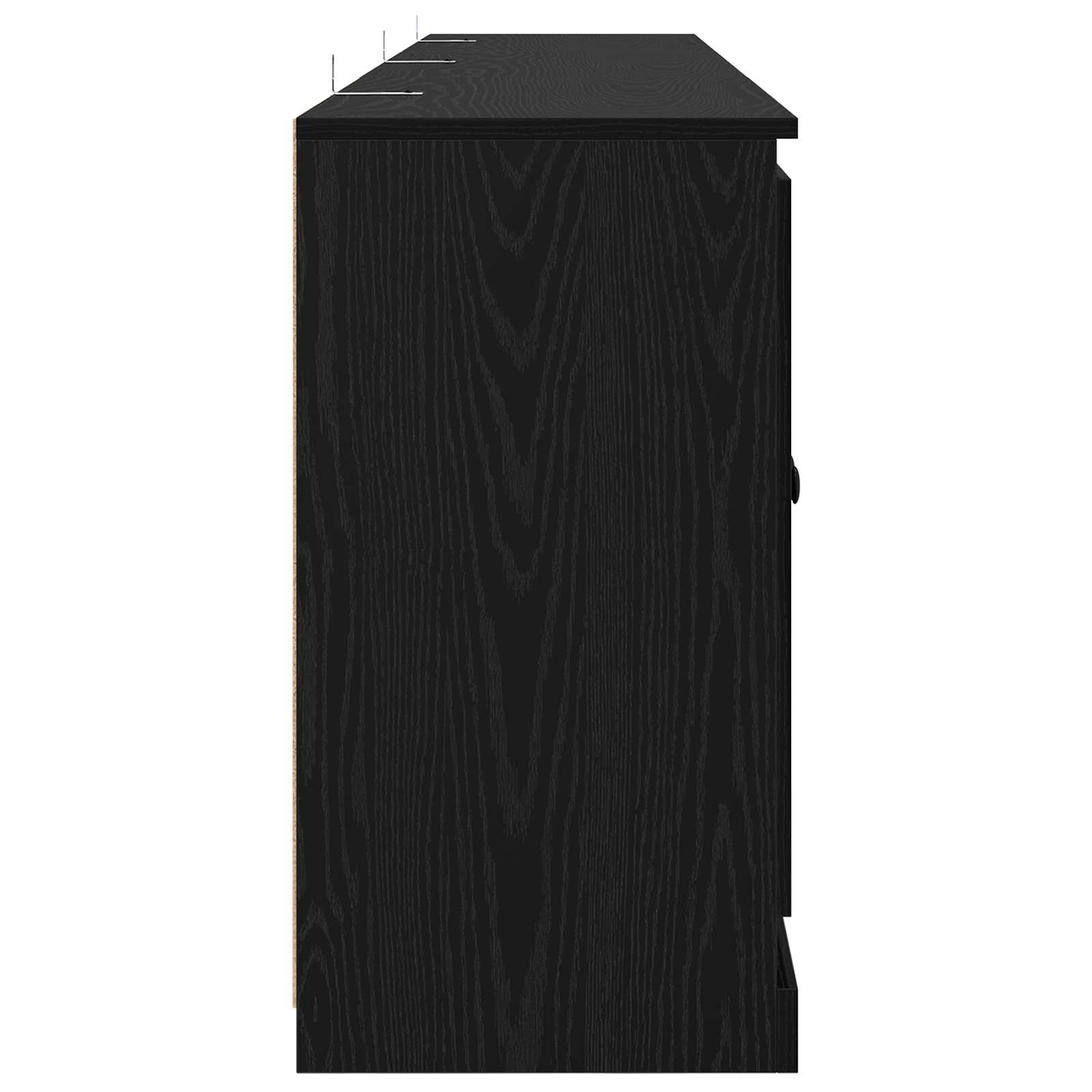 Konzole 3 Ks Černý Dub 210 X 35,5 X 67,5 Cm Kompozitní Dřevo