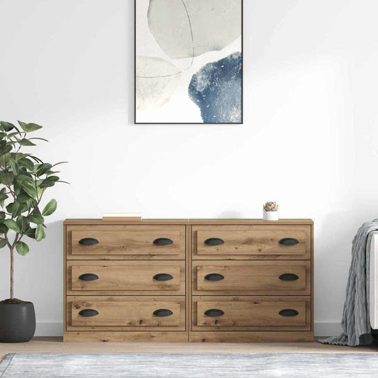 Konzole 2 Ks Artisanový Dub 70 X 35,5 X 67,5 Cm