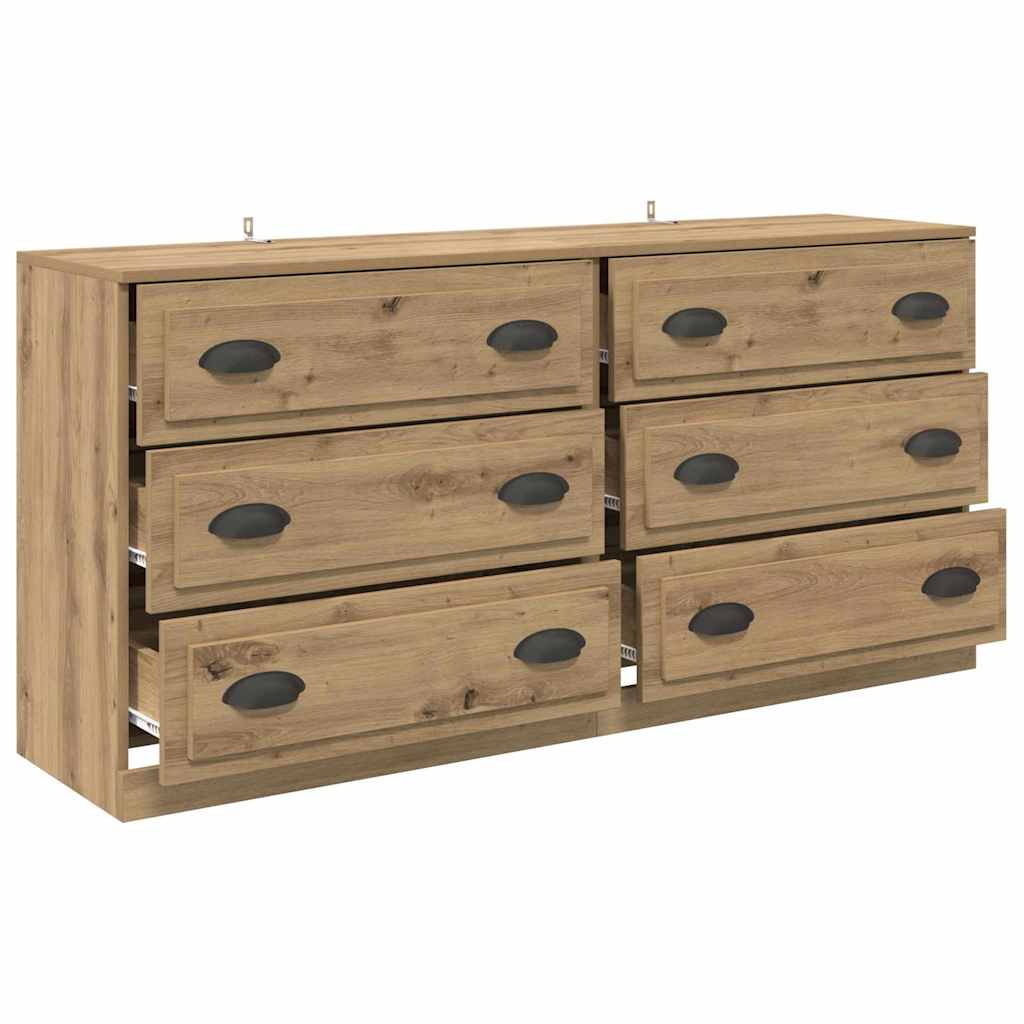 Konzole 2 Ks Artisanový Dub 70 X 35,5 X 67,5 Cm