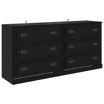 Konzole 2 Ks Černý Dub 70 X 35,5 X 67,5 Cm Kompozitní Dřevo