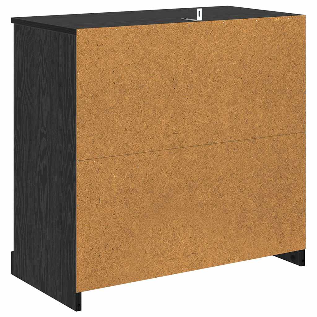Konzole 2 Ks Černý Dub 70 X 35,5 X 67,5 Cm Kompozitní Dřevo