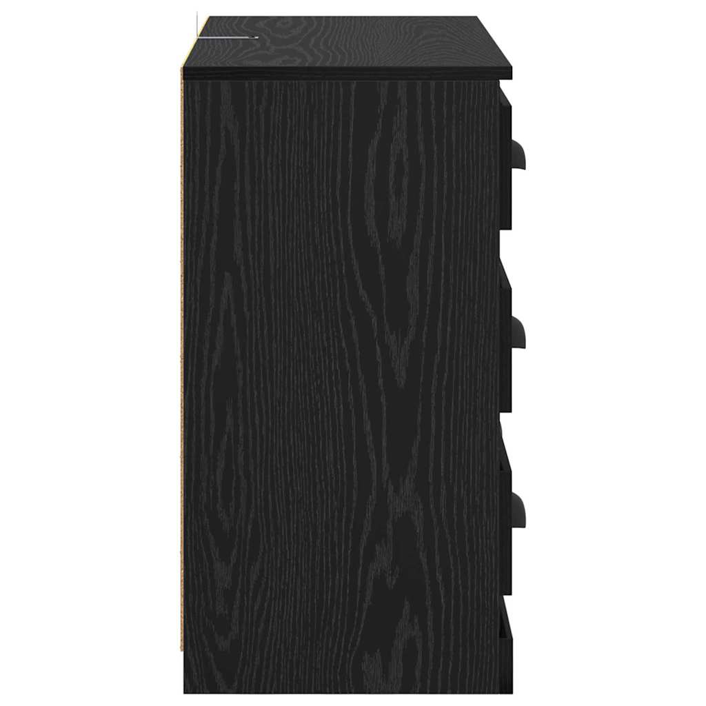 Konzole 2 Ks Černý Dub 70 X 35,5 X 67,5 Cm Kompozitní Dřevo