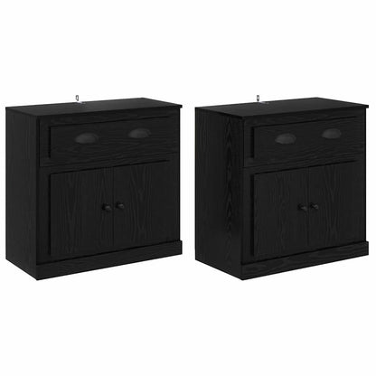 Konzole 2 Ks Černý Dub 70 X 35,5 X 67,5 Cm Kompozitní Dřevo