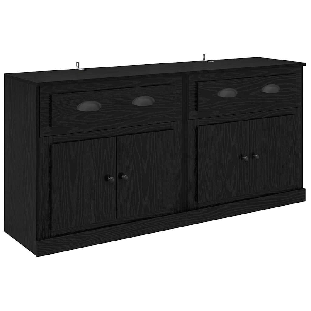 Konzole 2 Ks Černý Dub 70 X 35,5 X 67,5 Cm Kompozitní Dřevo