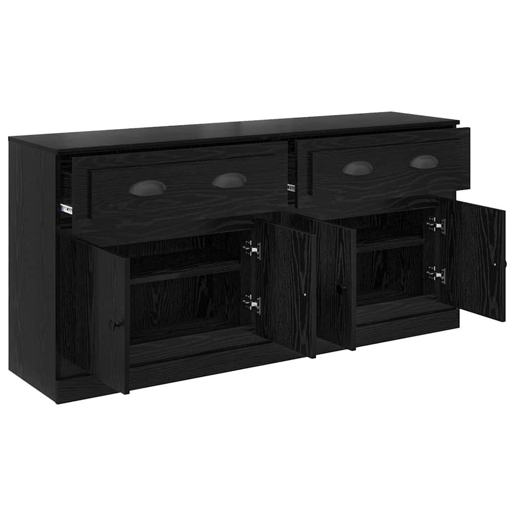 Konzole 2 Ks Černý Dub 70 X 35,5 X 67,5 Cm Kompozitní Dřevo