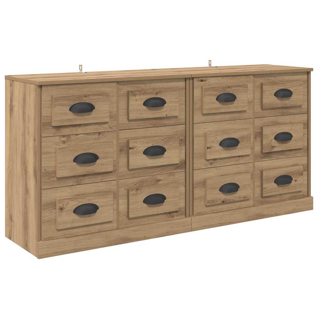 Konzole 2 Ks Artisanový Dub 70 X 35,5 X 67,5 Cm