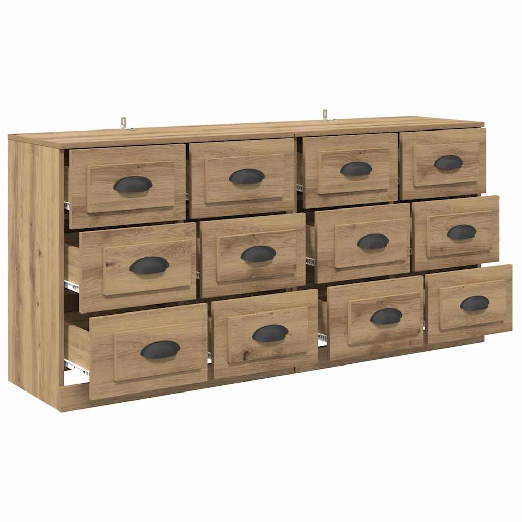 Konzole 2 Ks Artisanový Dub 70 X 35,5 X 67,5 Cm