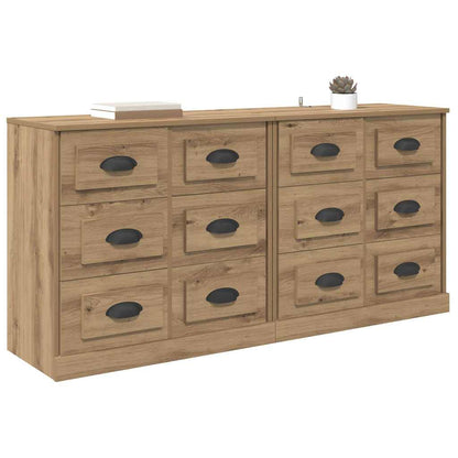 Konzole 2 Ks Artisanový Dub 70 X 35,5 X 67,5 Cm
