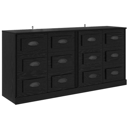 Konzole 2 Ks Černý Dub 70 X 35,5 X 67,5 Cm Kompozitní Dřevo