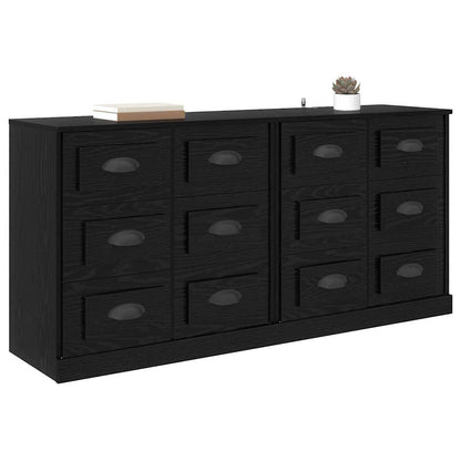 Konzole 2 Ks Černý Dub 70 X 35,5 X 67,5 Cm Kompozitní Dřevo