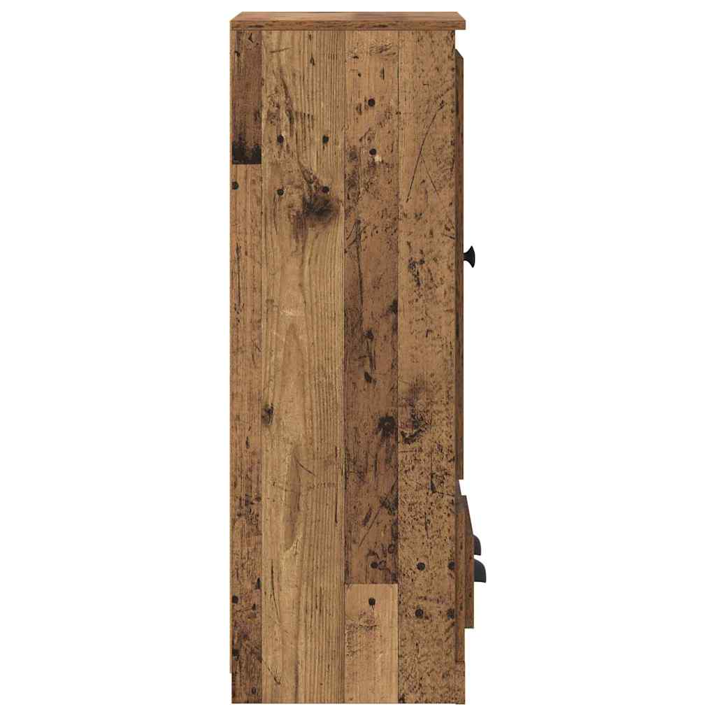 Vysoký Bufet 3 Ks Staré Dřevo 132 X 35,5 X 103,5 Cm