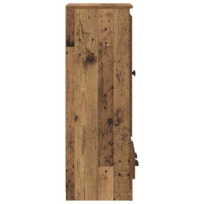Vysoký Bufet 3 Ks Staré Dřevo 132 X 35,5 X 103,5 Cm