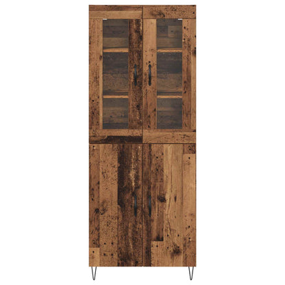 Vysoký Bufet Staré Dřevo 69,5 X 34 X 90 Cm Kompozitní Dřevo