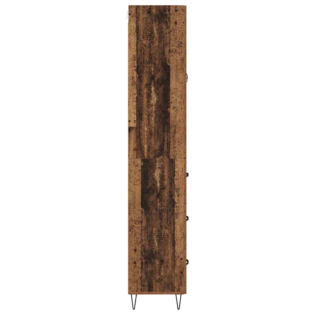 Vysoký Bufet Staré Dřevo 69,5 X 34 X 90 Cm Kompozitní Dřevo