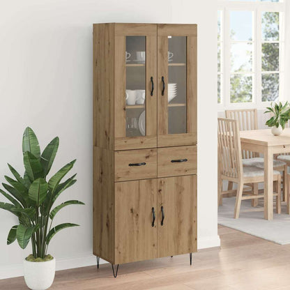 Vysoký Bufet Artisanový Dub 69,5 X 34 X 90 Cm Kompozitní Dřevo