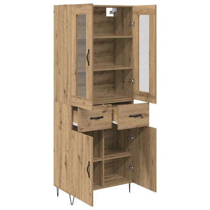 Vysoký Bufet Artisanový Dub 69,5 X 34 X 90 Cm Kompozitní Dřevo