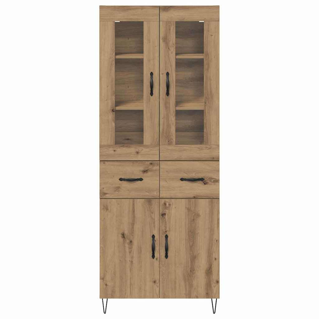 Vysoký Bufet Artisanový Dub 69,5 X 34 X 90 Cm Kompozitní Dřevo