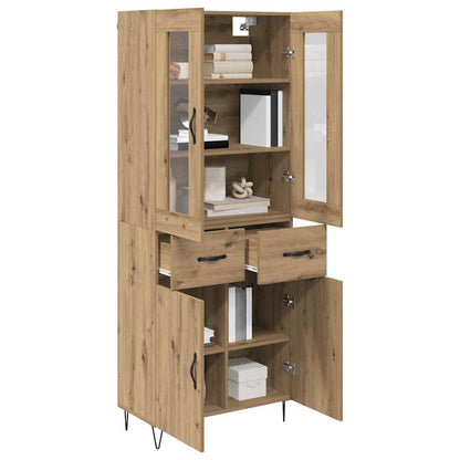 Vysoký Bufet Artisanový Dub 69,5 X 34 X 90 Cm Kompozitní Dřevo