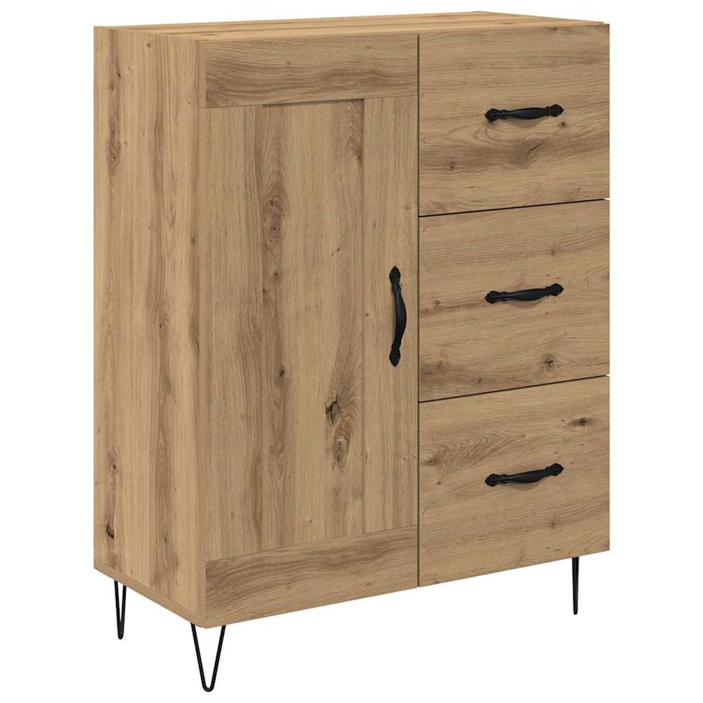 Vysoký Bufet Artisanový Dub 69,5 X 34 X 90 Cm Kompozitní Dřevo