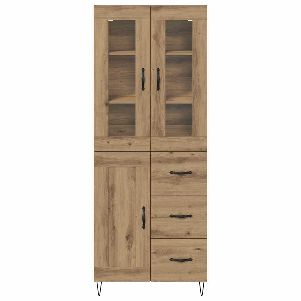 Vysoký Bufet Artisanový Dub 69,5 X 34 X 90 Cm Kompozitní Dřevo