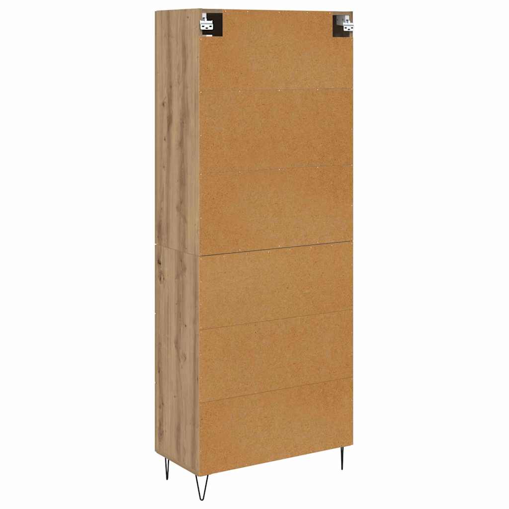 Vysoký Bufet Artisanový Dub 69,5 X 34 X 90 Cm Kompozitní Dřevo